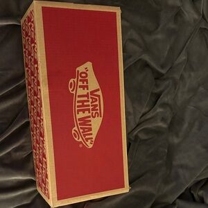 Vans Red and Tan Shoe Box